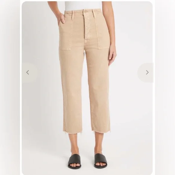 Mother Denim The Patch Pocket Private Ankle Jeans size 25 in Khaki Stretchy - Picture 1 of 12